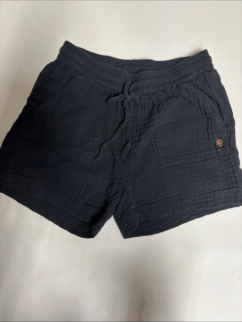 Hatley Women’s Black 100% Cotton Gauze Pull On Shorts Drawstring